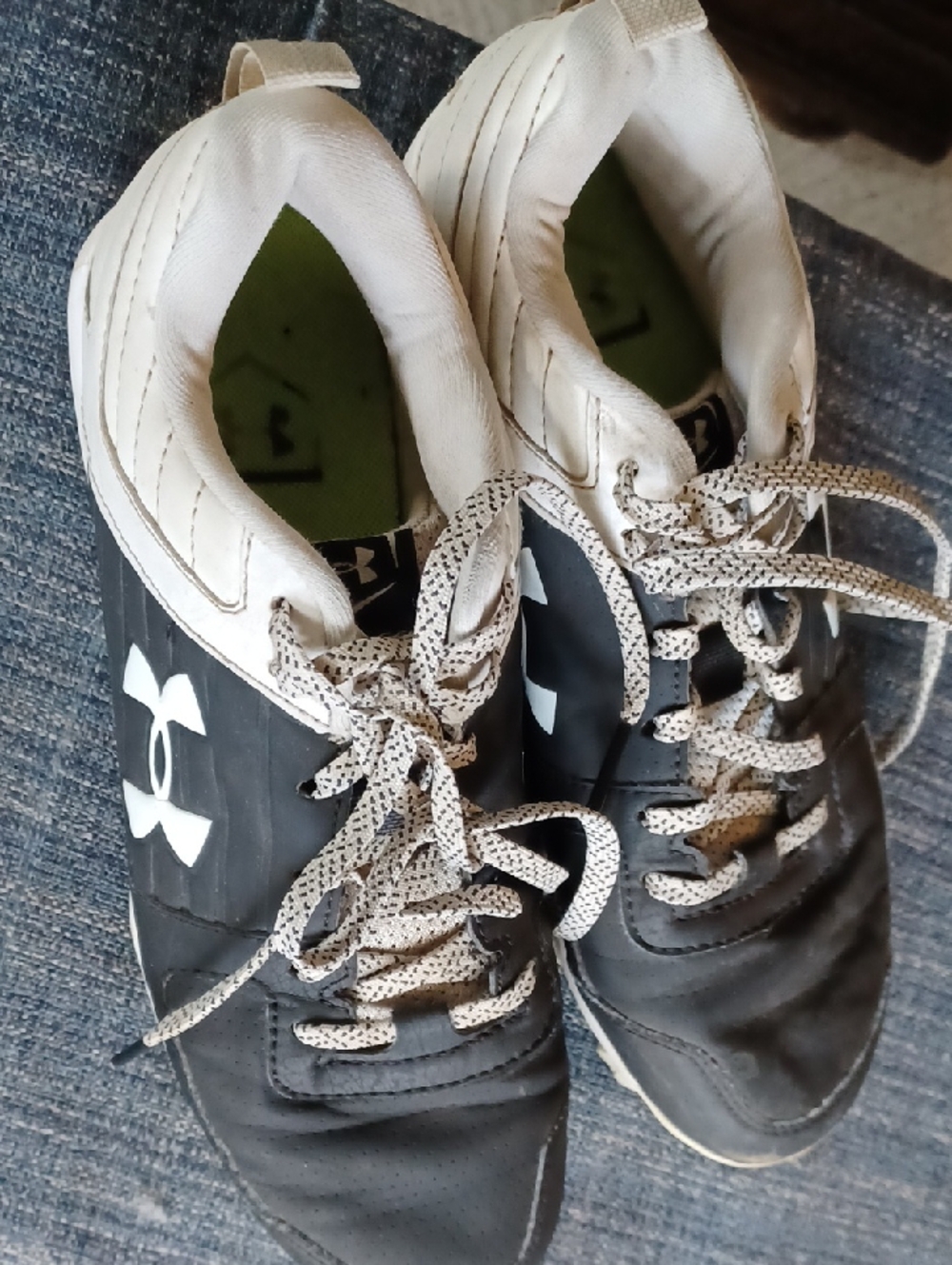 Under Armour Black and White Men’s Lace-Up Athletic Sneakers